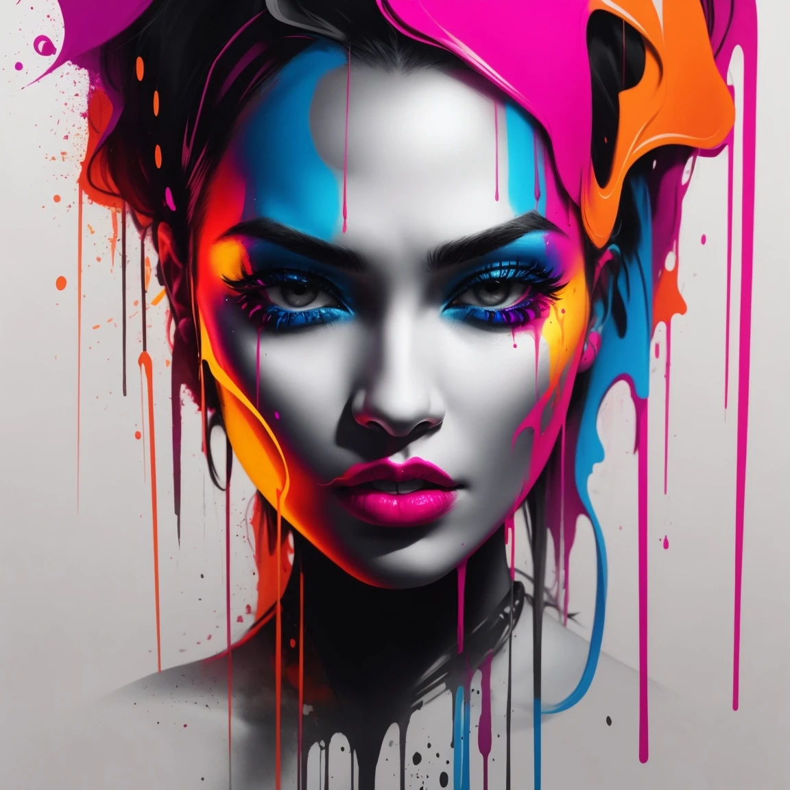 Renkli Baskılı Sayılarla Boyama Hobi Seti: Renkli Kadın 8