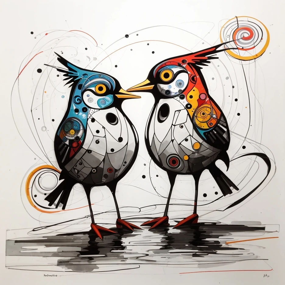 Renkli Baskılı Sayılarla Boyama Hobi Seti:  Aşık Kuşlar 2