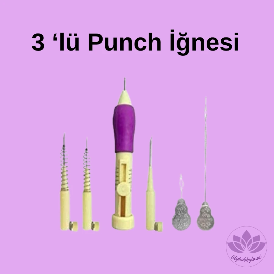 Punch Nakışı Başlangıç Seti – Tüm Malzemeler Dahil-Vintange