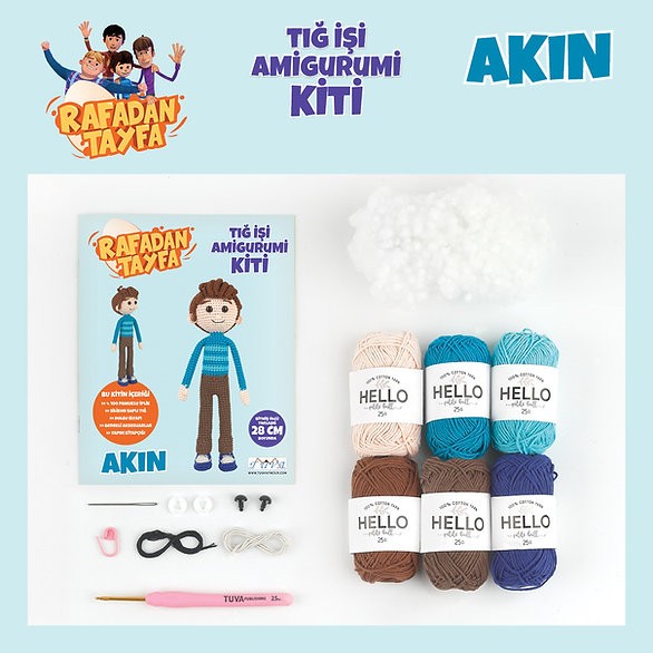 Amigurumi Seti, Rafadan Tayfa Akın, Amigurumi Oyuncak LAK04