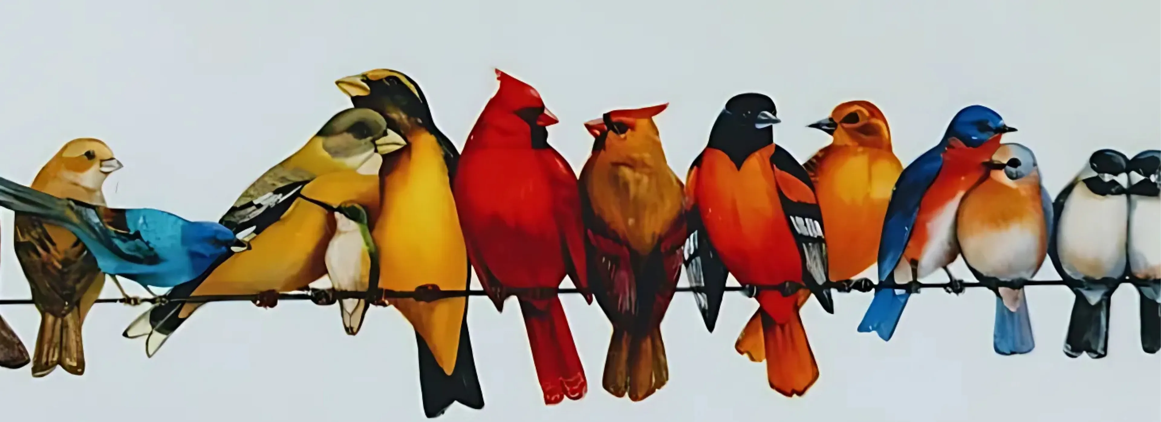 Renkli Baskılı Sayılarla Boyama Hobi Seti:  Daldaki Kuşlar