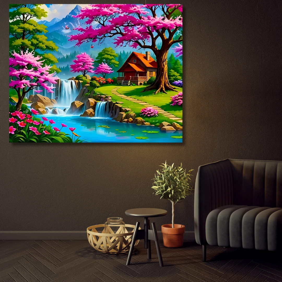 Sayılarla Boyama Hobi Seti Renkli Baskılı : Doğa 3