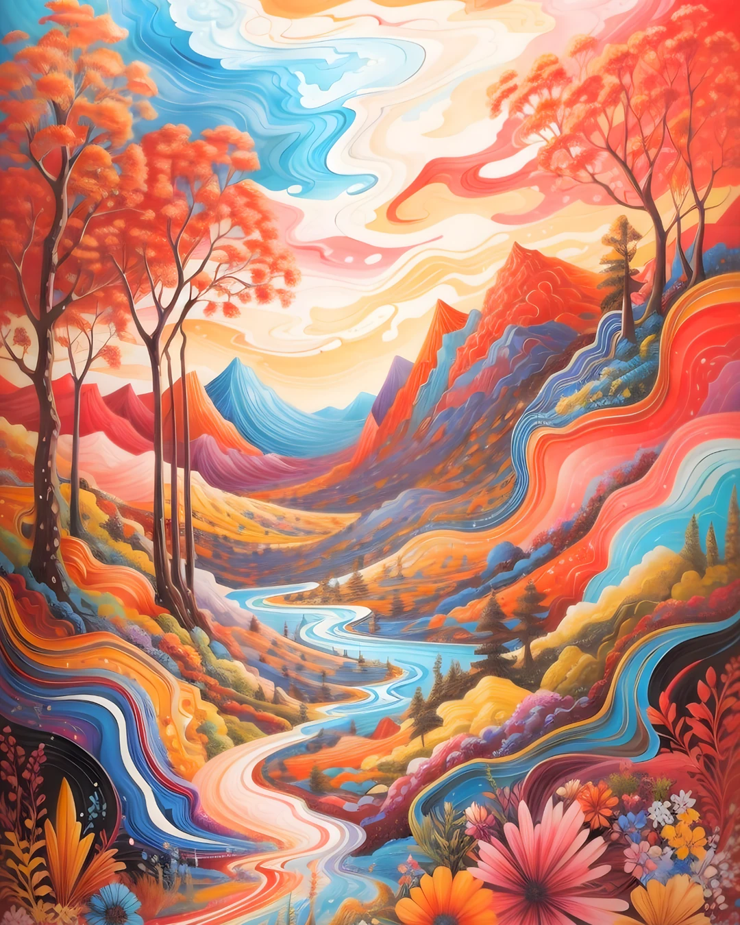 Sayılarla Boyama Seti-Manzara:  Doğanın Rengi