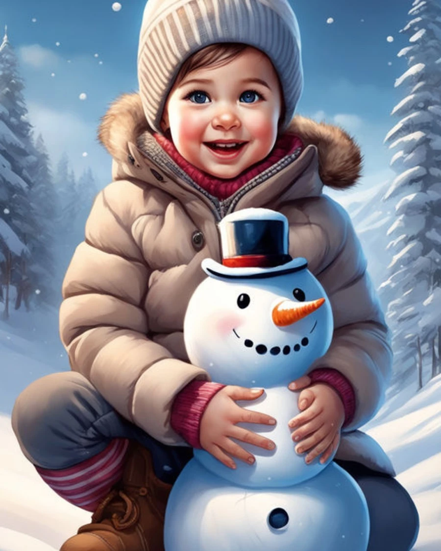  Sayılarla Boyama Seti Yeni Yıl Temalı: Kış Keyfi