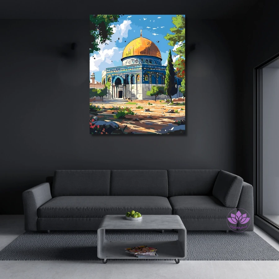 Sayılarla Boyama Seti Kasnağa Gerili İslami Eserler: Altın Kubbe