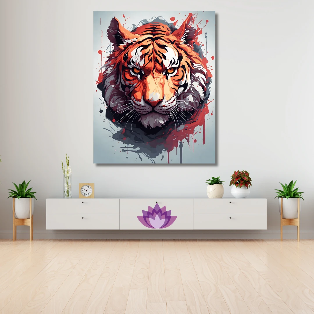 Sayılarla Boyama Hobi Seti Renkli Baskı:  Kızgın Kaplan