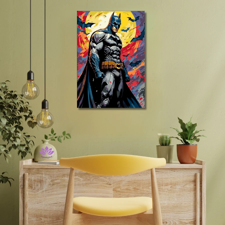 Sayılarla Boyama Seti Kasnağa Gerili Batman-Gecenin Renkleri