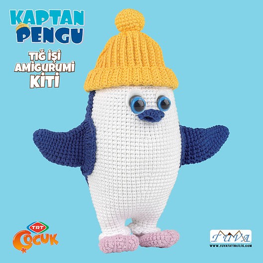 Amigurumi Seti, Kaptan Pengu, Amigurumi Oyuncak LAK07