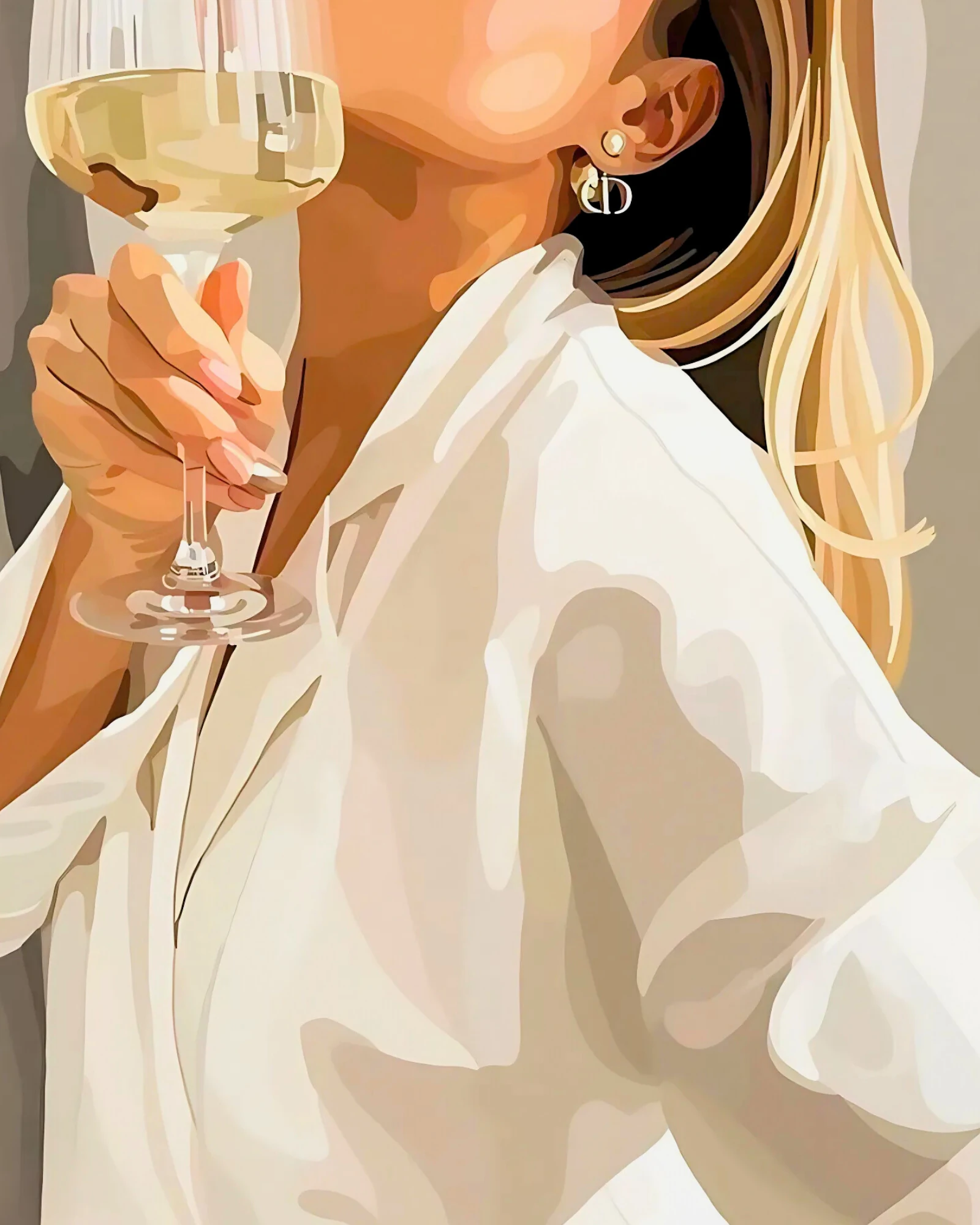 Sayılarla Boyama Hobi Seti Renkli Baskılı: Kadının Duruşu 4