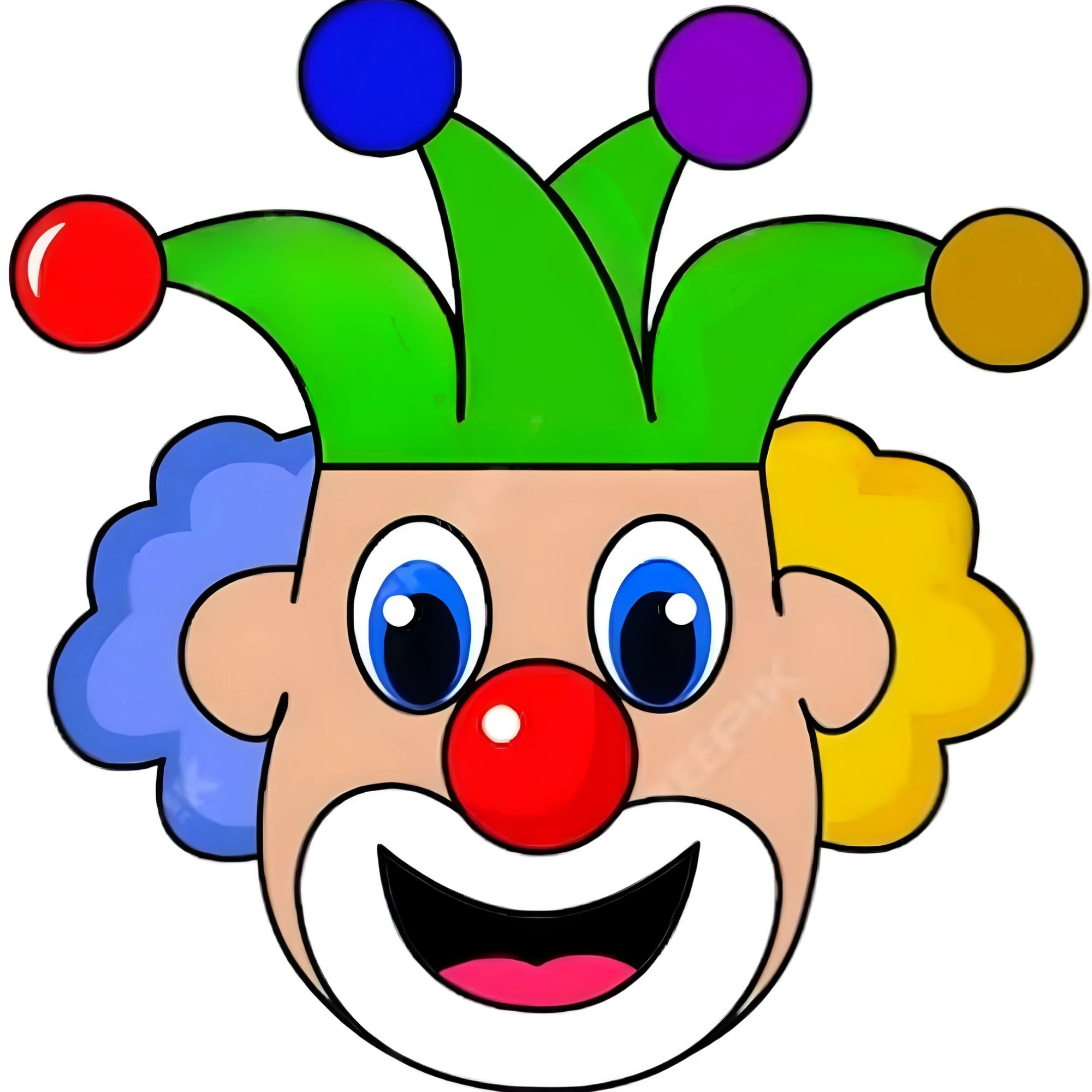 Çocuklar için Renkli Baskılı Sayılarla Boyama Hobi Seti (20x20 cm): Neşeli Palyaço 3