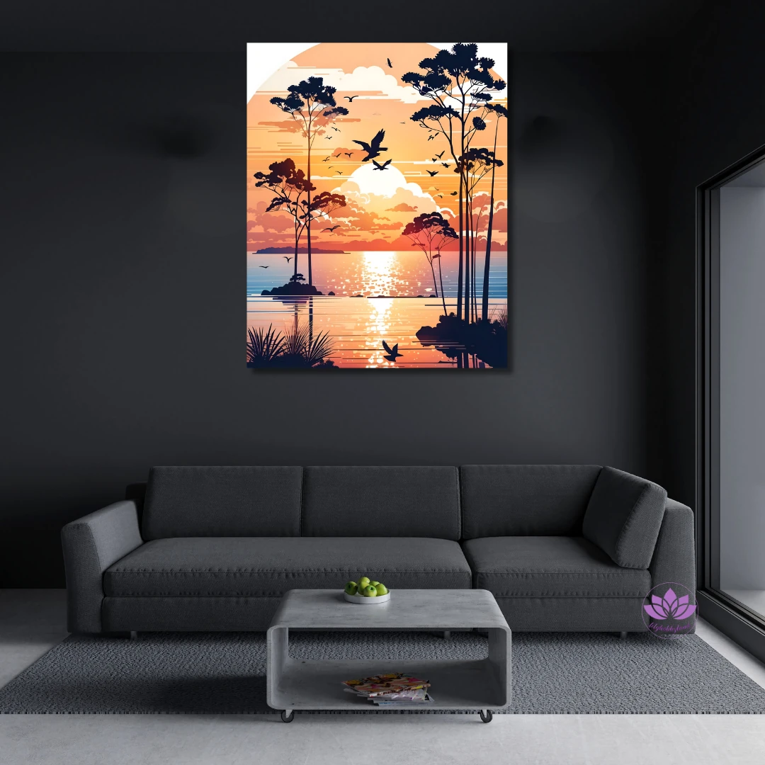 Sayılarla Boyama Seti-Manzara: Sahilde Gün Batımı