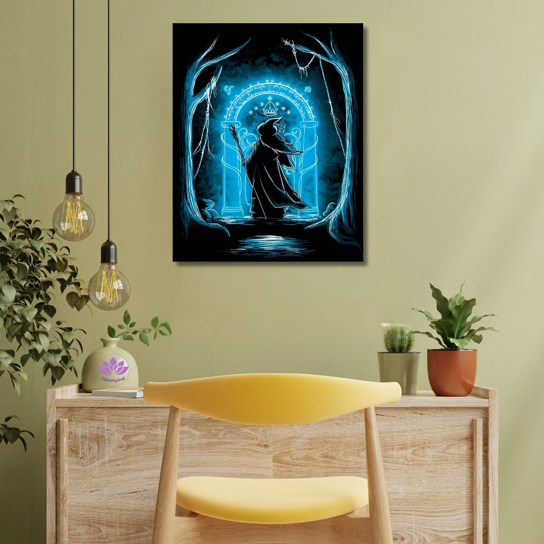 Sayılarla Boyama Seti Kasnağa Gerili: Orta Dünya-Mavi Işığın Ardında