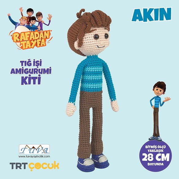 Amigurumi Seti, Rafadan Tayfa Akın, Amigurumi Oyuncak LAK04