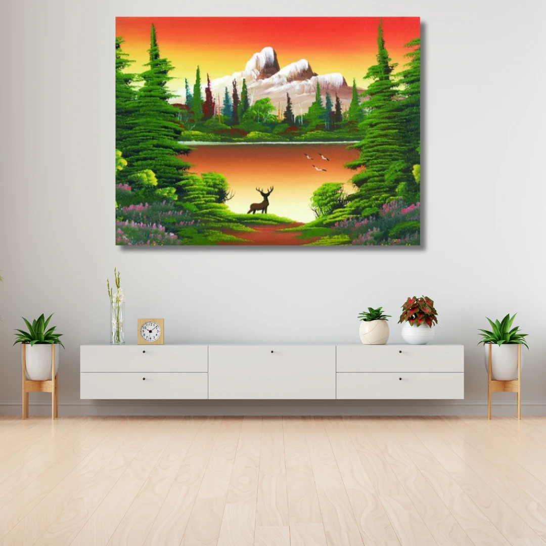 Sayılarla Boyama Hobi Seti Renkli Baskılı : Doğa 2