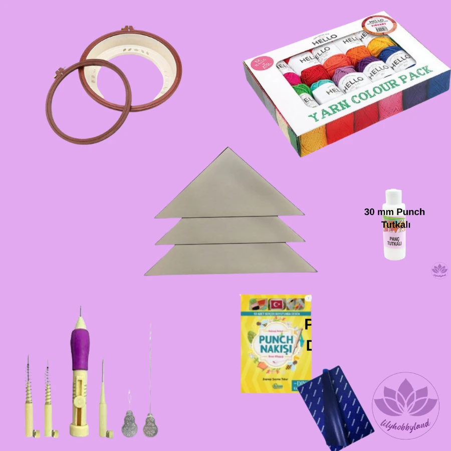 Punch Nakışı Başlangıç Seti – Tüm Malzemeler Dahil-Vintange
