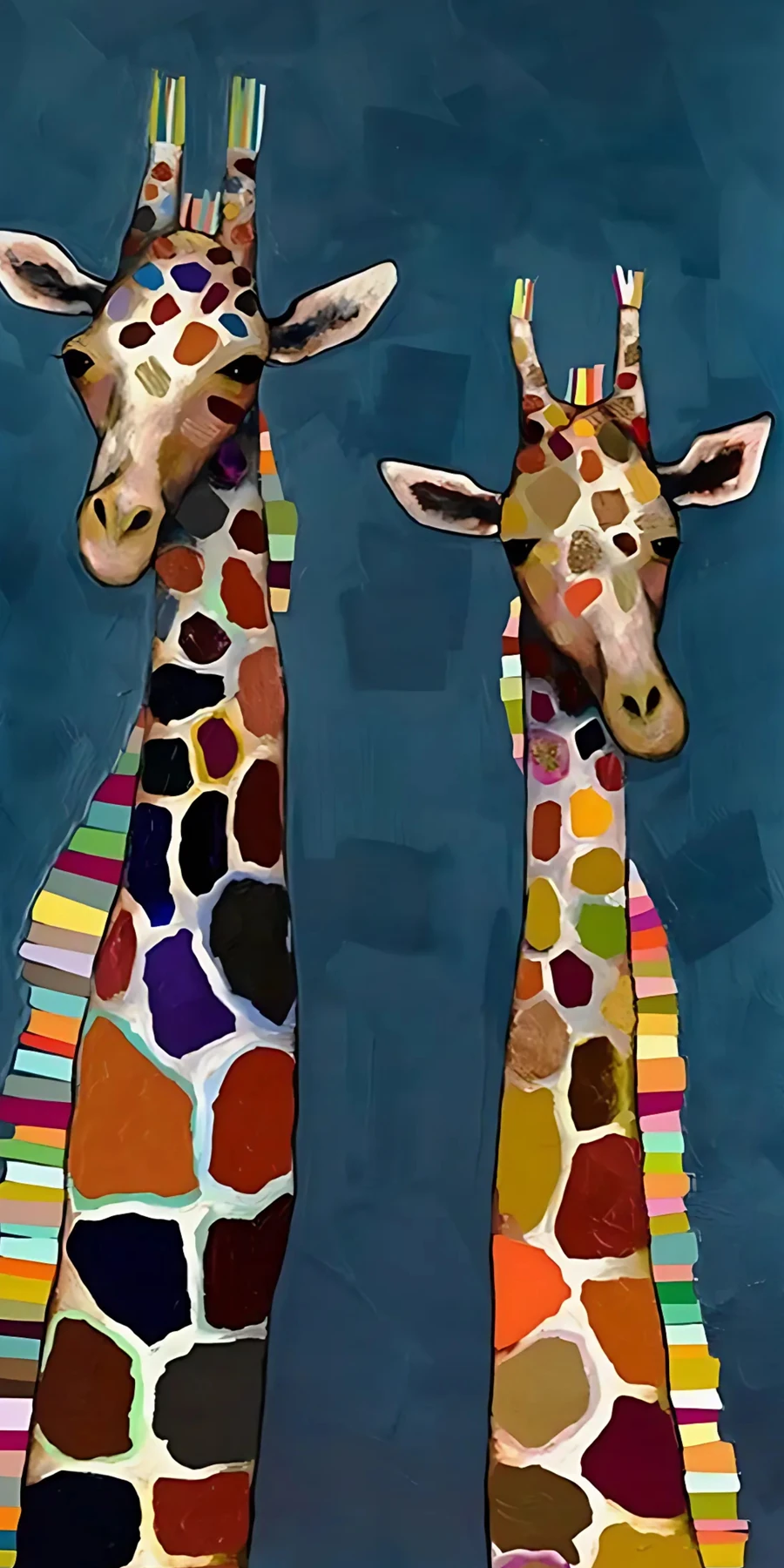 Sayılarla Boyama Hobi Seti Renkli Baskılı: Renkli Zürafalar