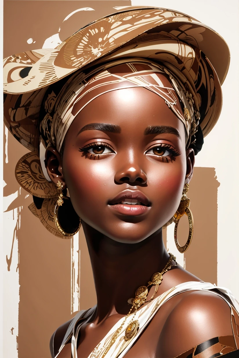 Renkli Baskılı Sayılarla Boyama Hobi Seti:  Afrika Güzeli 5