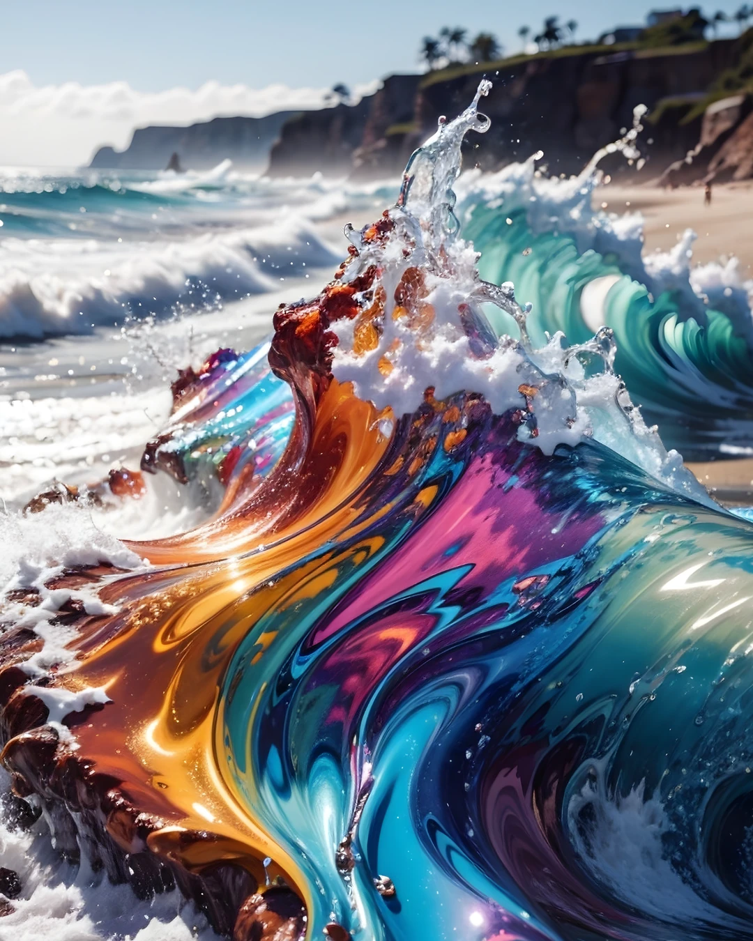 Sayılarla Boyama Seti-Manzara: Renkli Dalga