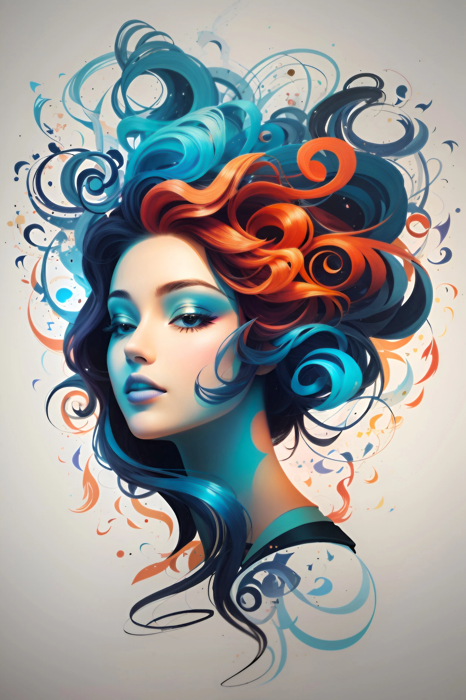 Renkli Baskılı Sayılarla Boyama Hobi Seti: Renkli Kadın 9