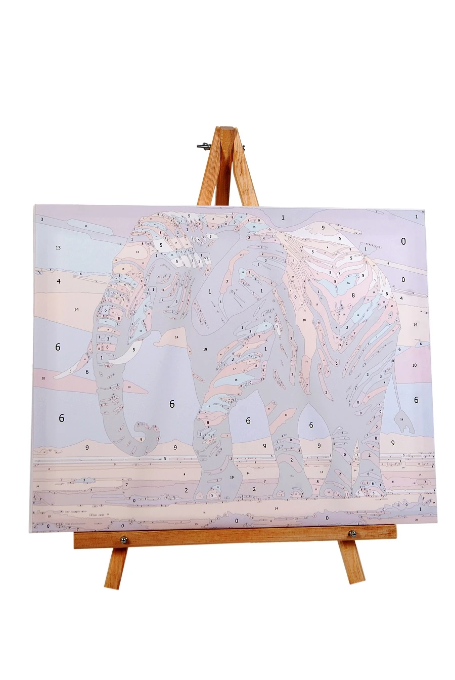 Sayılarla Boyama Hobi Seti Renkli Baskılı: Renkli Fil