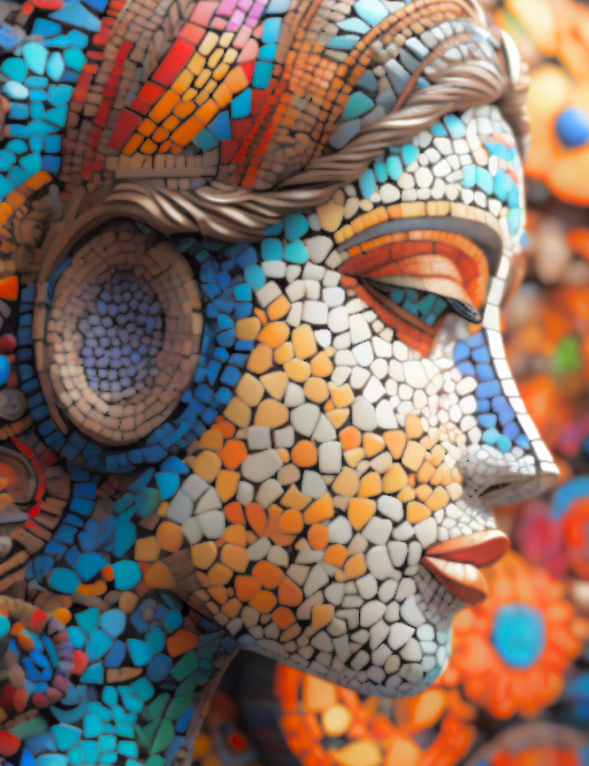 Sayılarla Boyama Hobi Seti Renkli Baskı: Mozaik Kadın