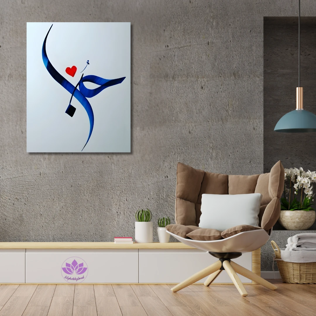 Sayılarla Boyama İslam Sanatı Temalı Premium  Tablosu-Hat Sanatı