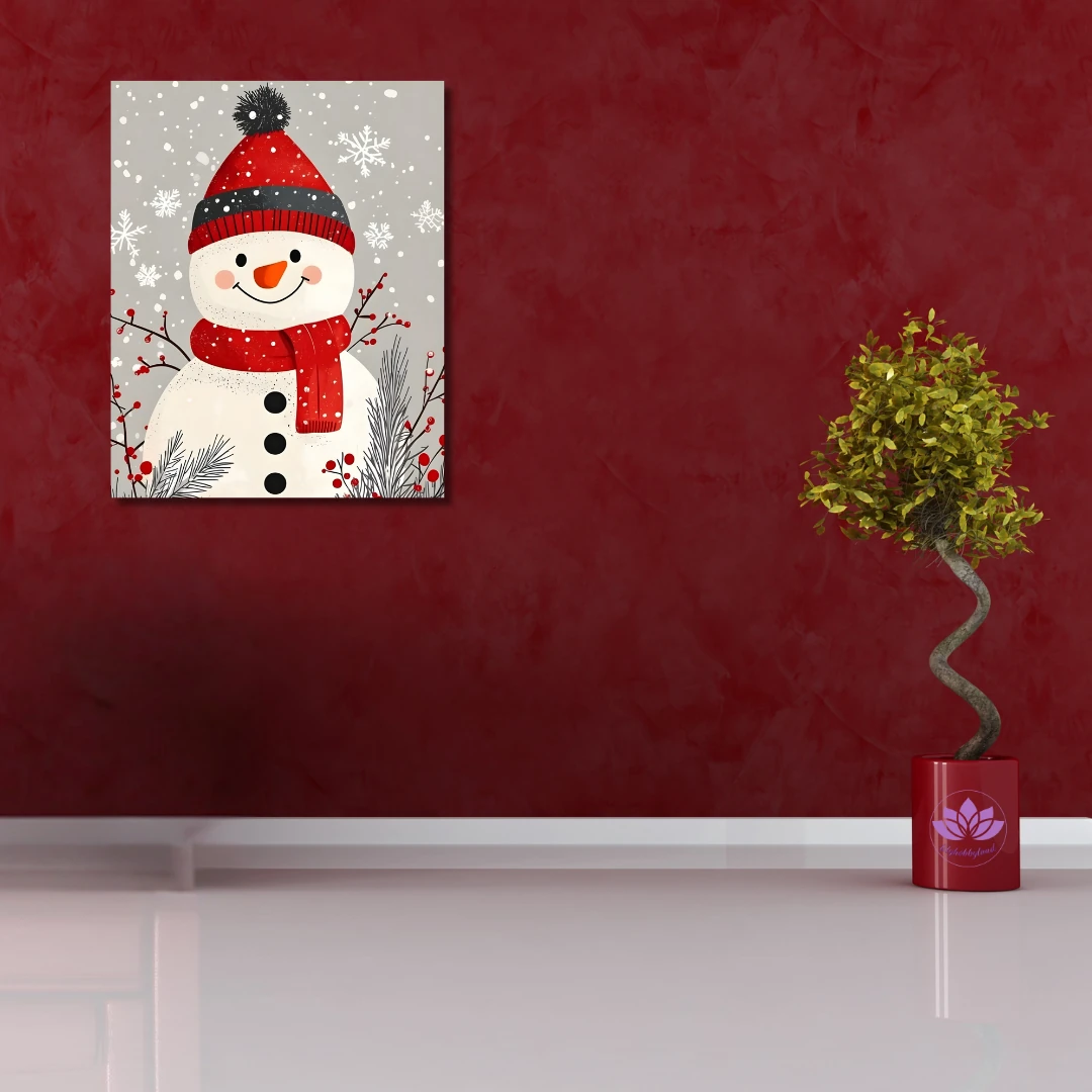  Sayılarla Boyama Seti Yeni Yıl Temalı: Kardan Adam-3