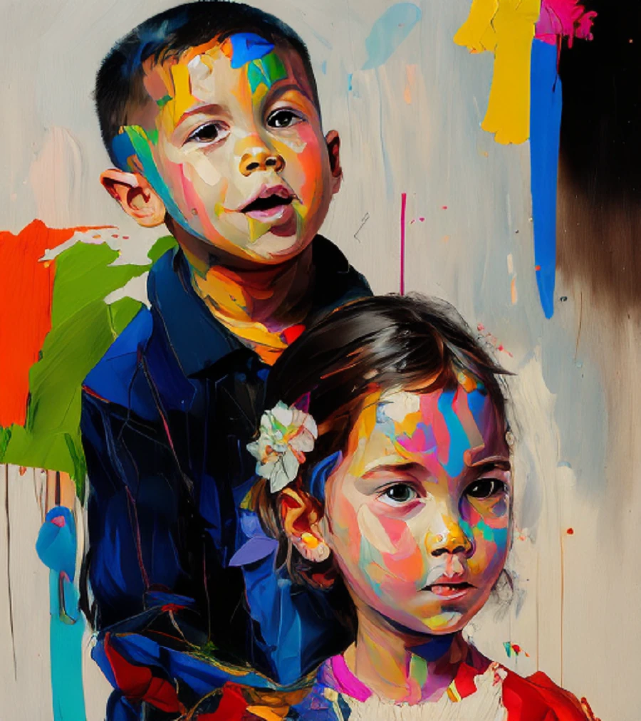 Sayılarla Boyama Hobi Seti Renkli Baskı: Kardeşler