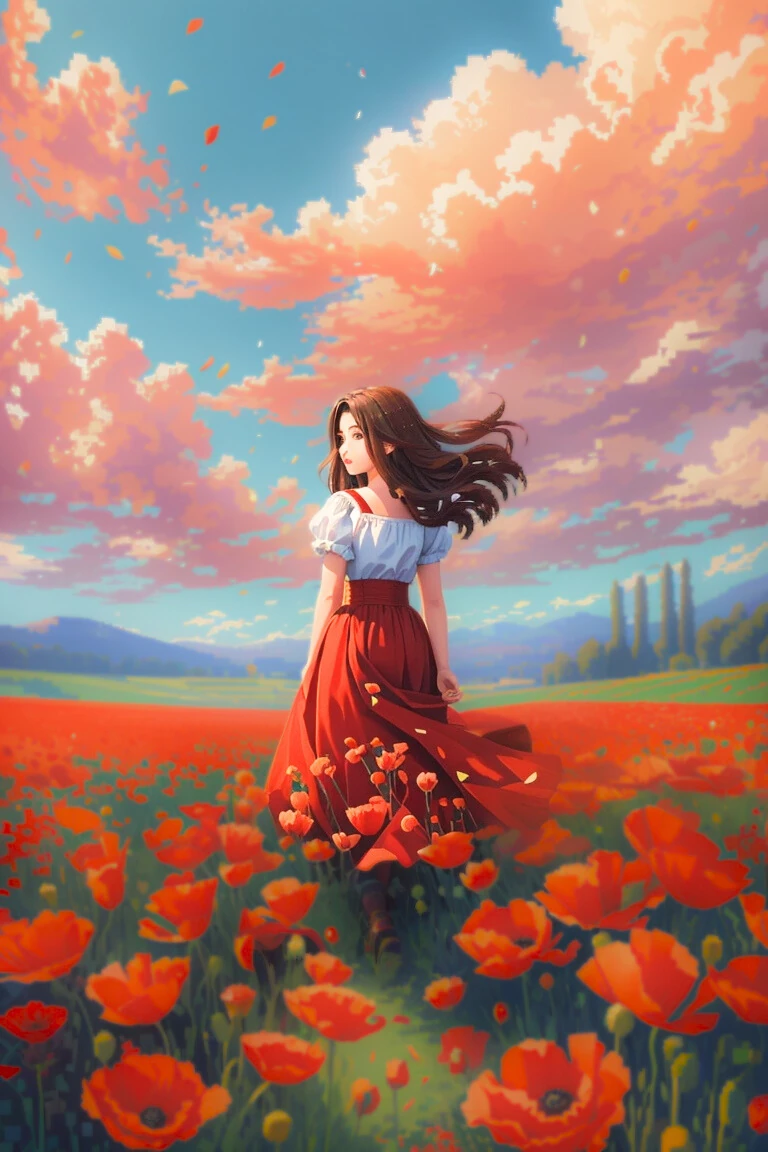 Renkli Baskılı Sayılarla Boyama Hobi Seti: Gelincik Tarlası