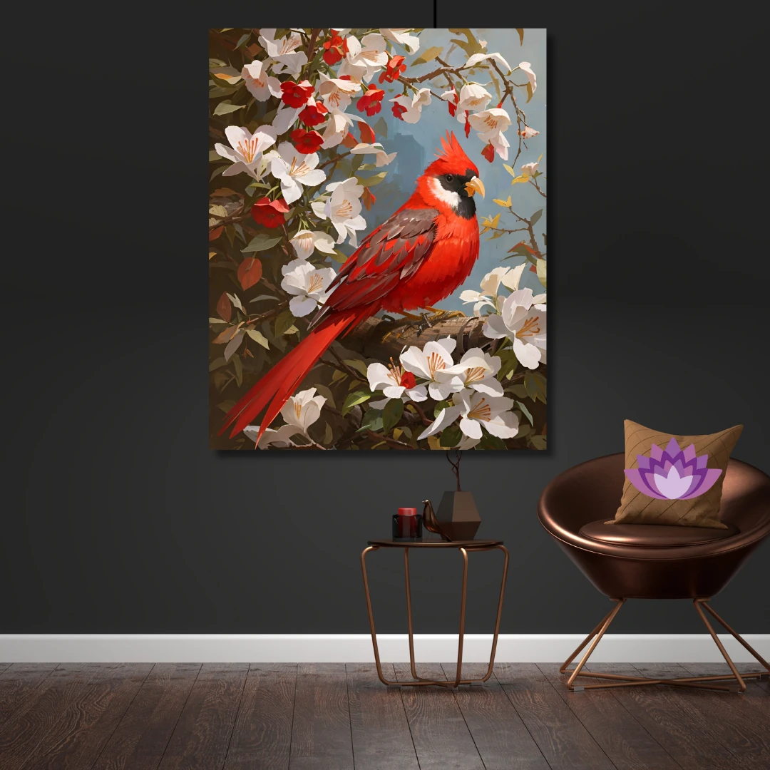 Sayılarla Boyama Hobi Seti Renkli Baskı:  Kırmızı Kuş