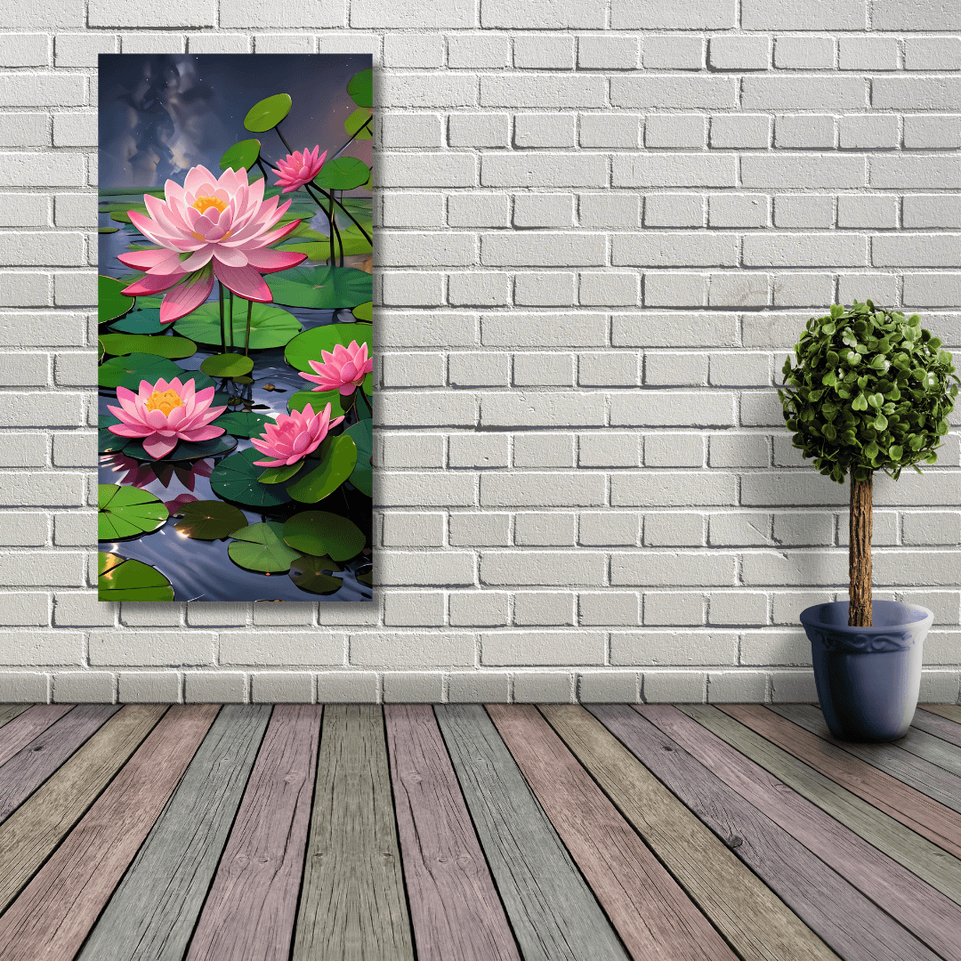 Sayılarla Boyama Hobi Seti Renkli Baskılı 50x100 cm Renkli Lotus 2