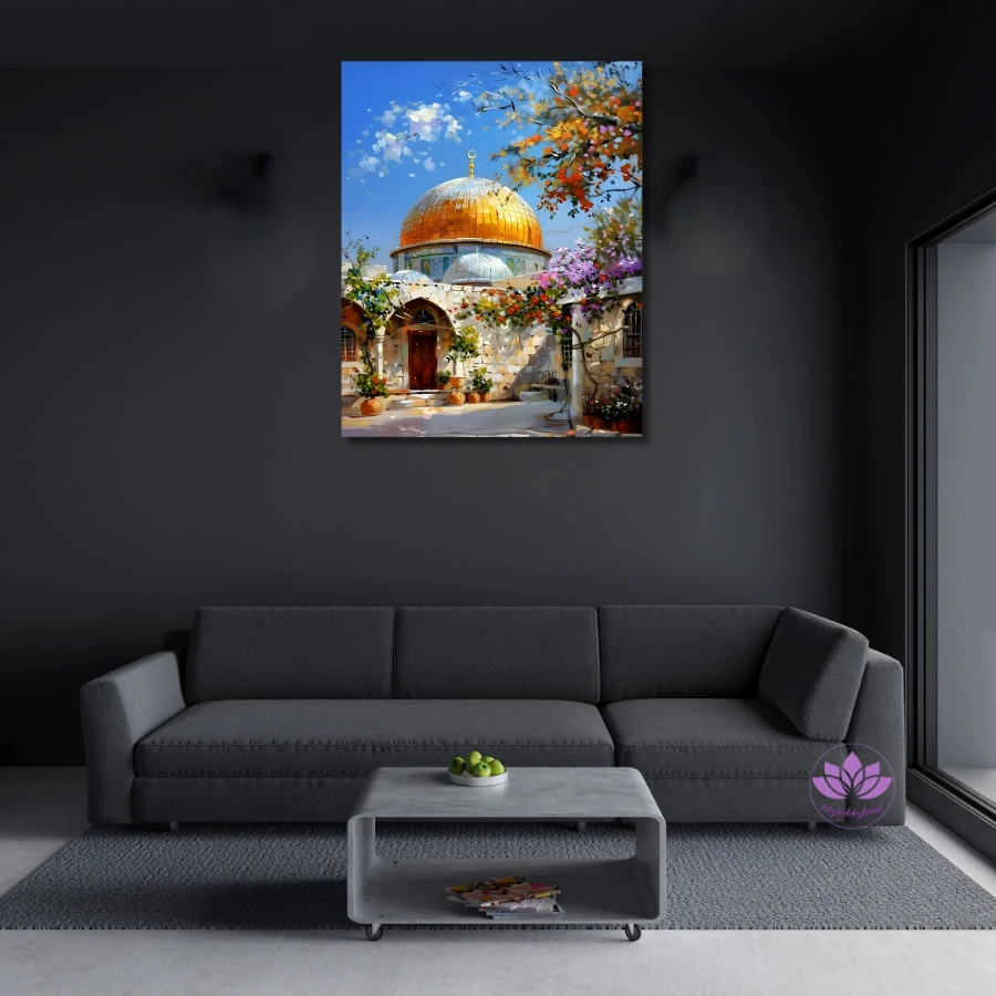 Sayılarla Boyama Seti Kasnağa Gerili İslami Eserler: Kubbenin Çiçekleri