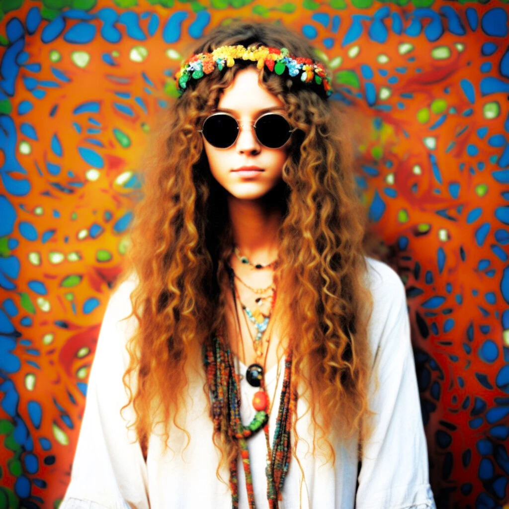 Renkli Baskılı Sayılarla Boyama Hobi Seti: Hippi Kız