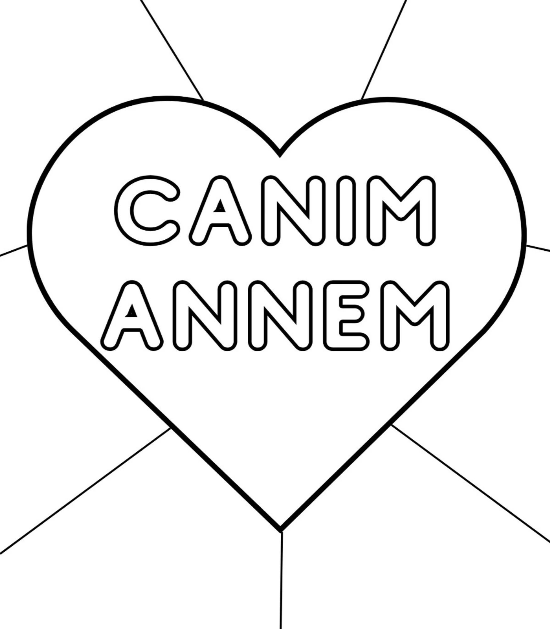 Çocuklar için Renkli Baskılı Sayılarla Boyama Hobi Seti: Canım Annem