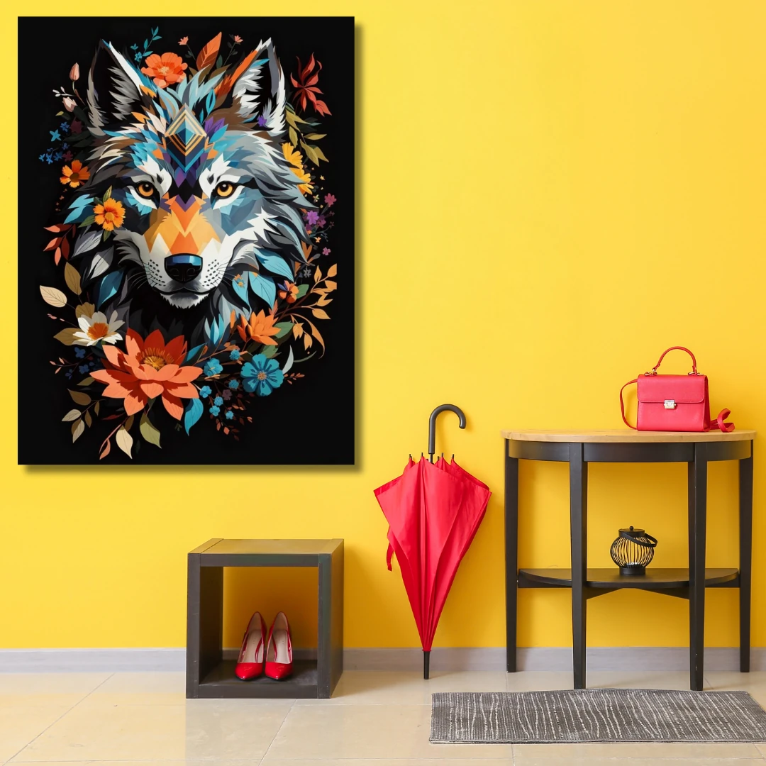 Sayılarla Boyama Hobi Seti Renkli Baskılı: Vahşi Kurt