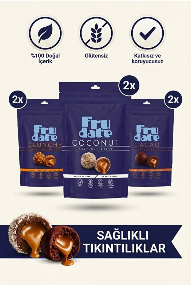 Frudate 6'lı Lezzet Paketi – 3 Gerçek Lezzet | İlave Şekersiz