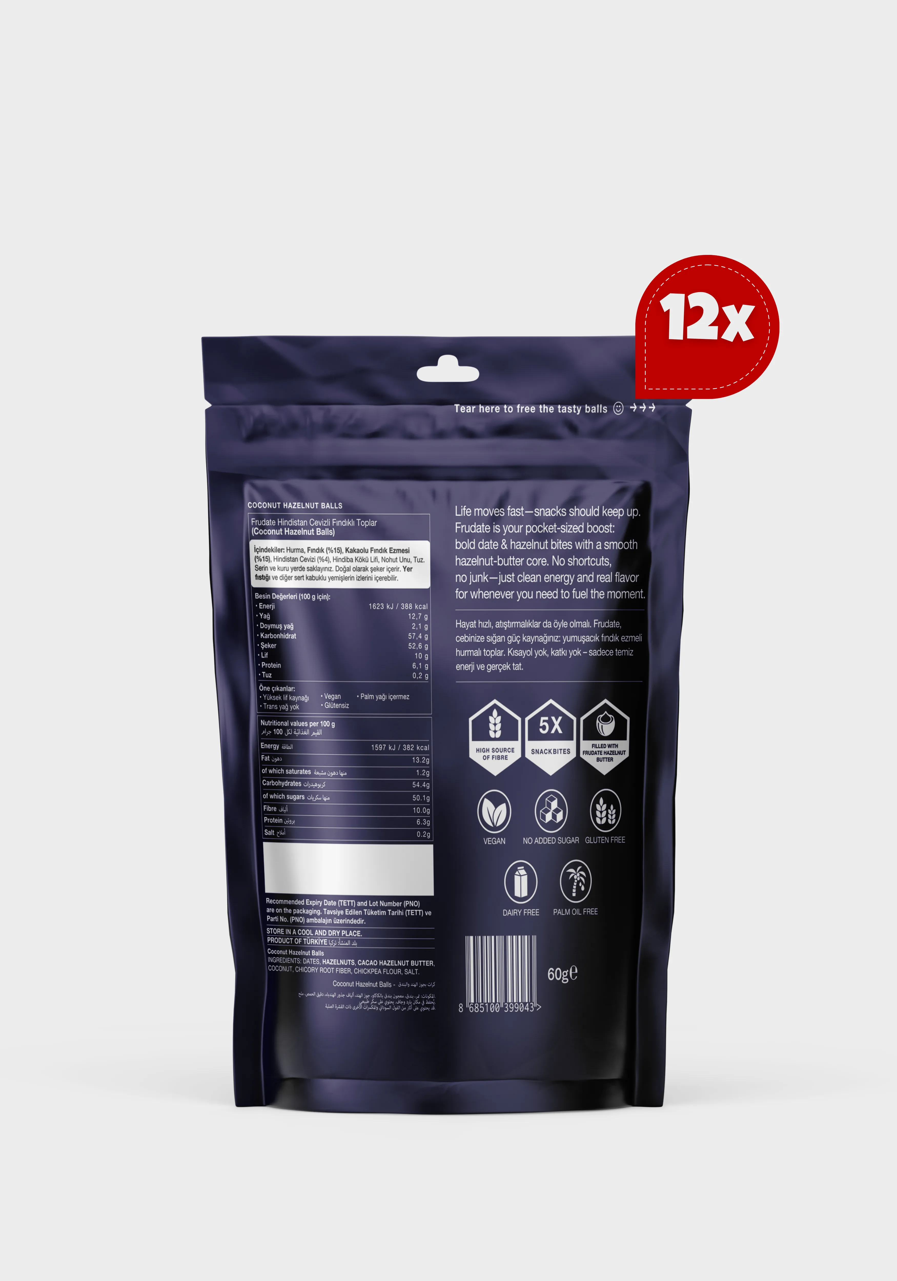 Coconut Hazelnut Balls 12'li Paket