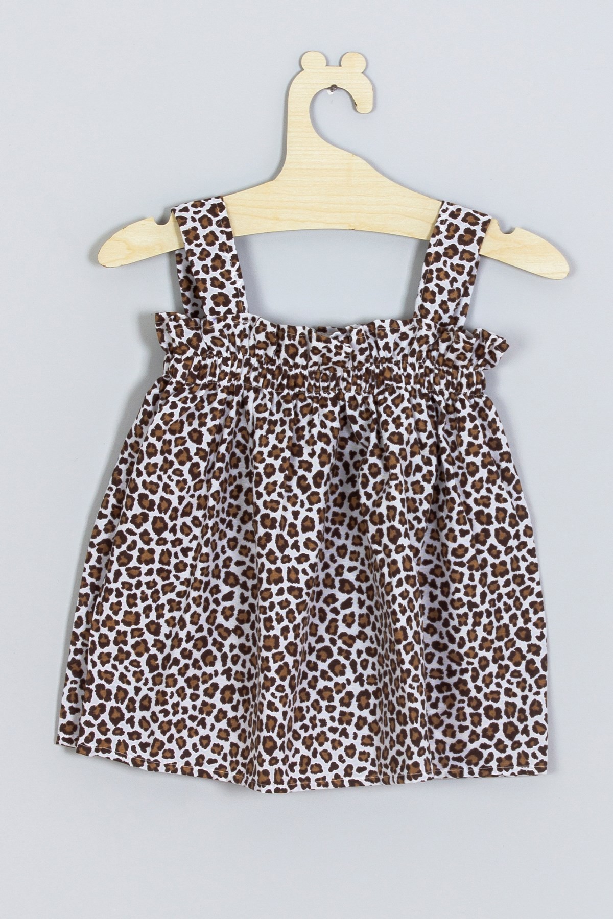 Askılı Leopar Elbise 006