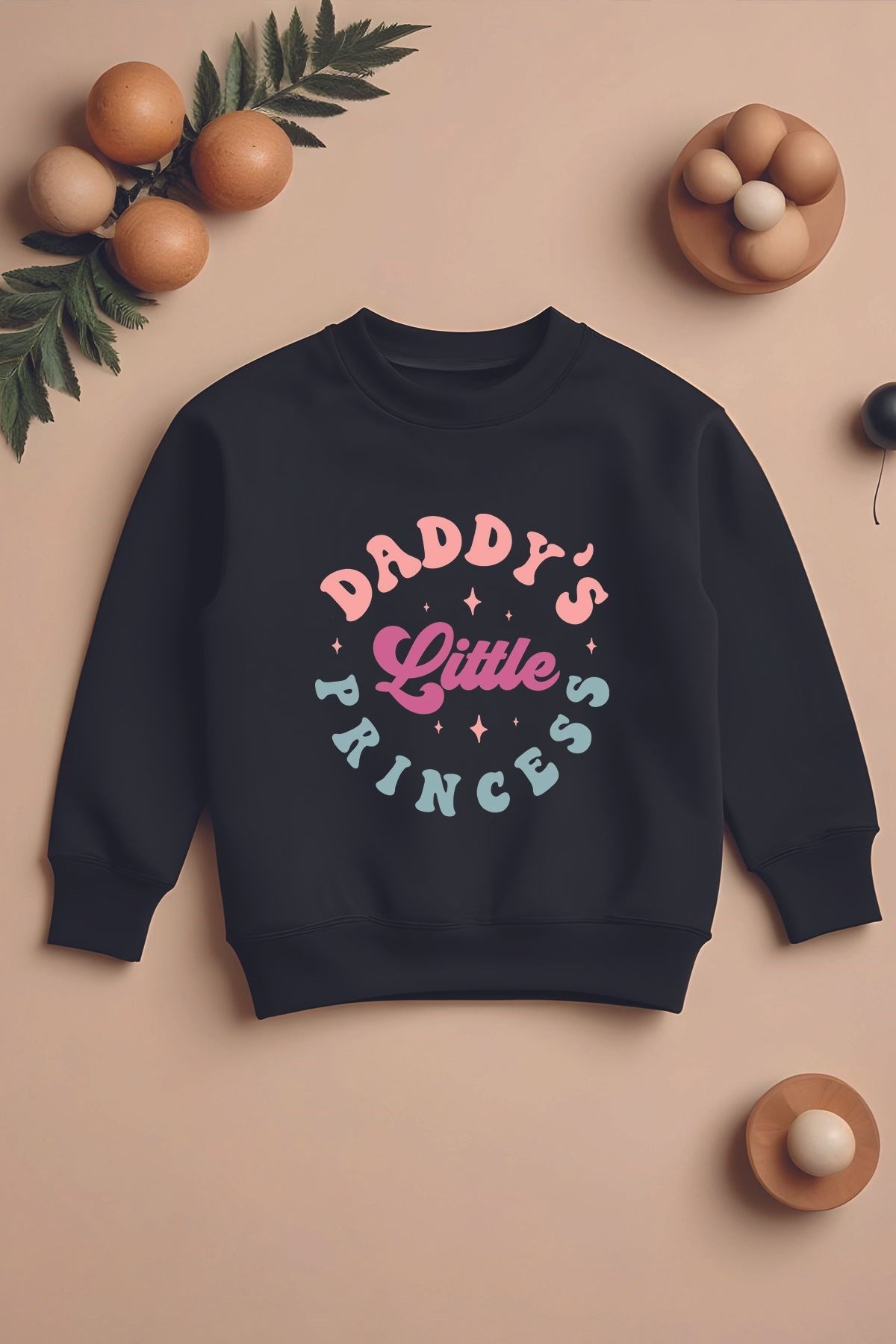 Özel Tasarım Daddy's Lıttle Prıncess Oversize Çocuk Sweatshirt 12267