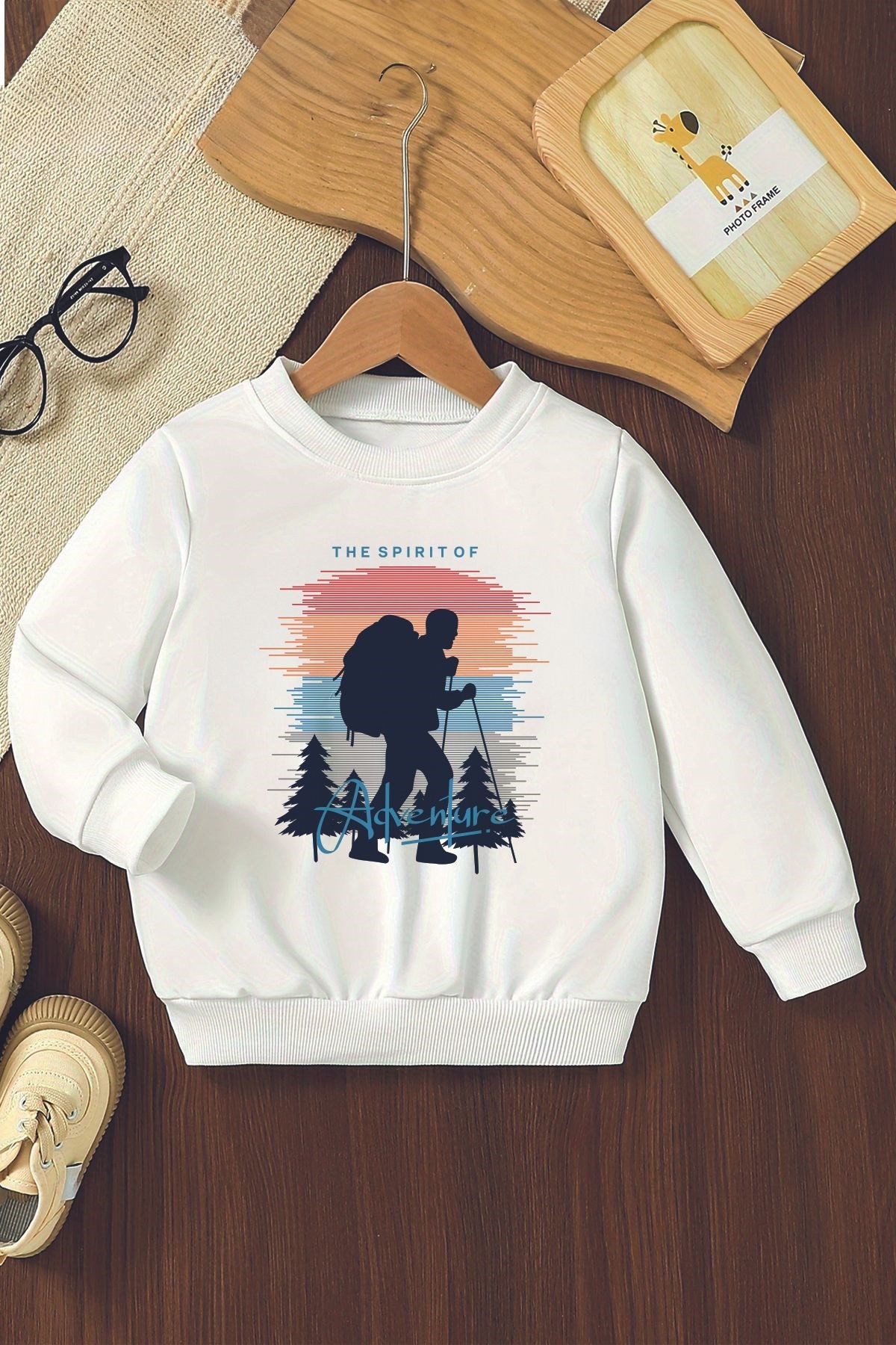 Özel Tasarım Adventure Oversize Çocuk Sweatshirt 12577