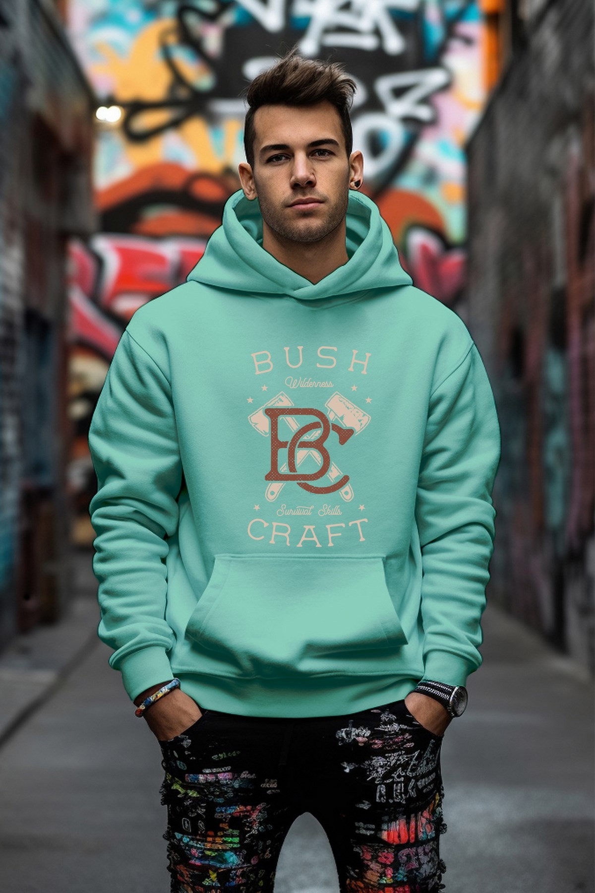 Bush Craft Tarz Rahat Kesim Oversize Sweatshirt