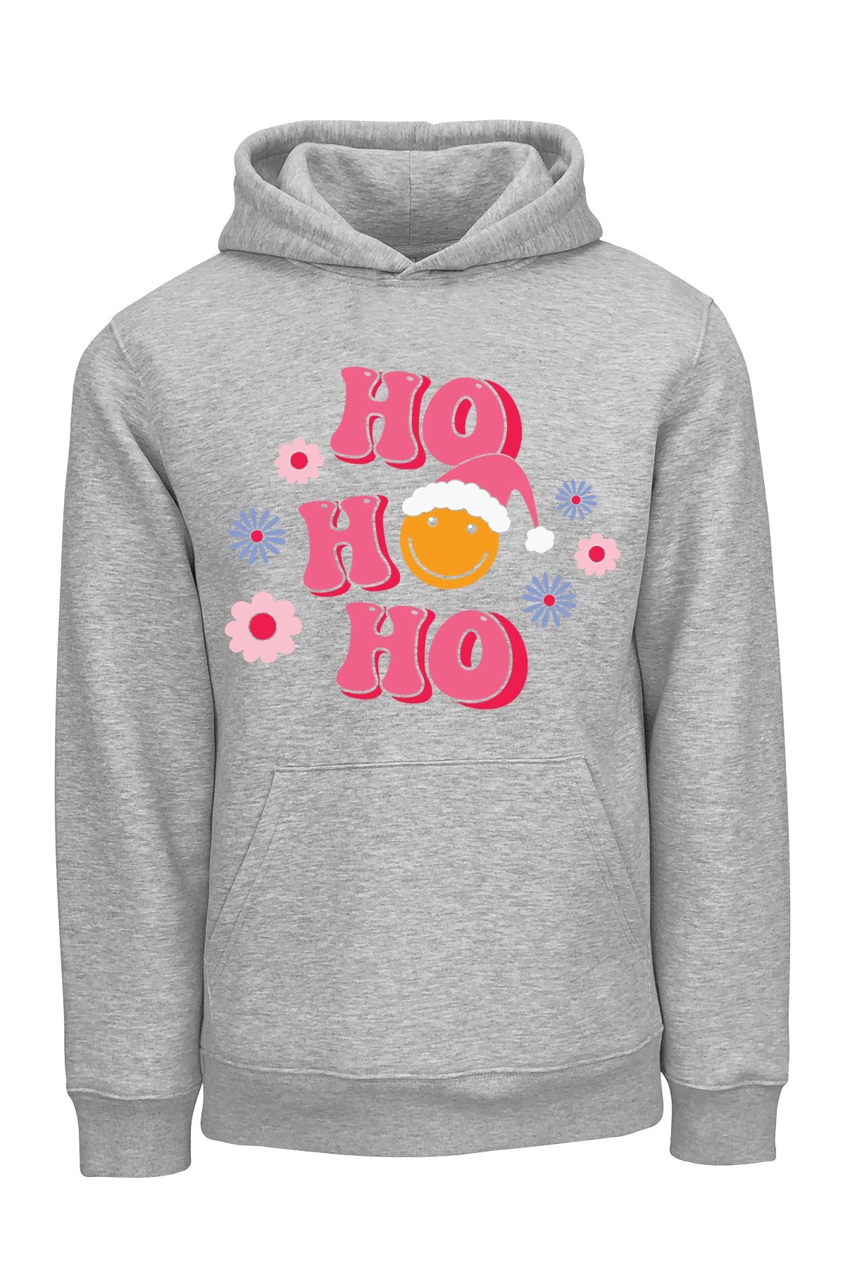 Ho Ho Ho Yılbaşı Çiçek Temalı Sweatshirt