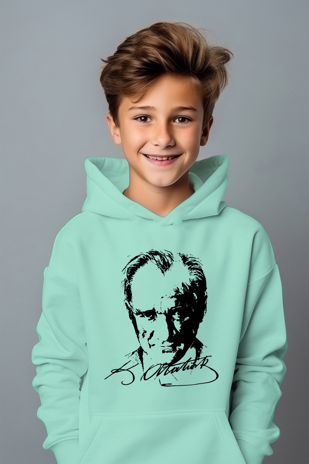 Erkek Çocuk Atatürk Baskılı Sweatshirt