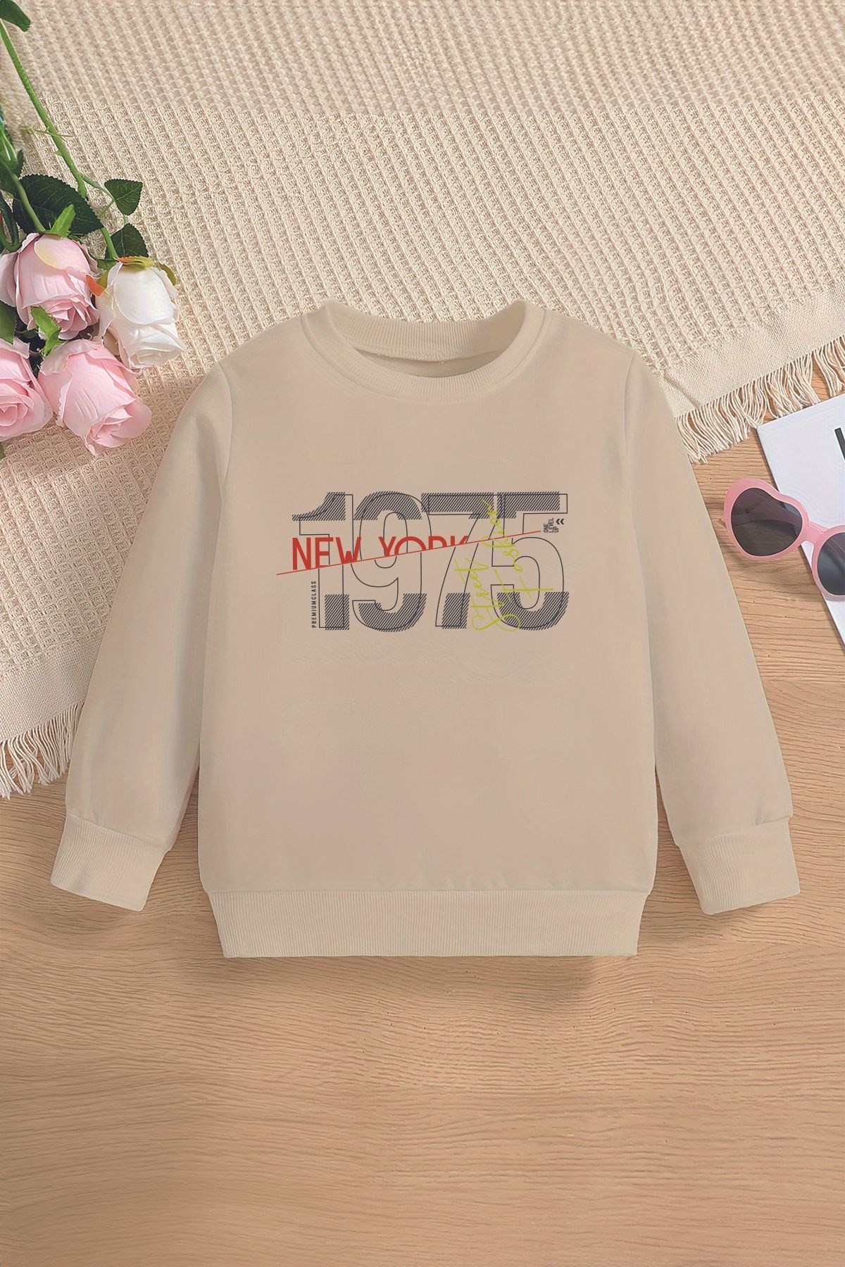 Özel Tasarım Newyork 1975 Tarz Oversize Çocuk Sweatshirt 12610