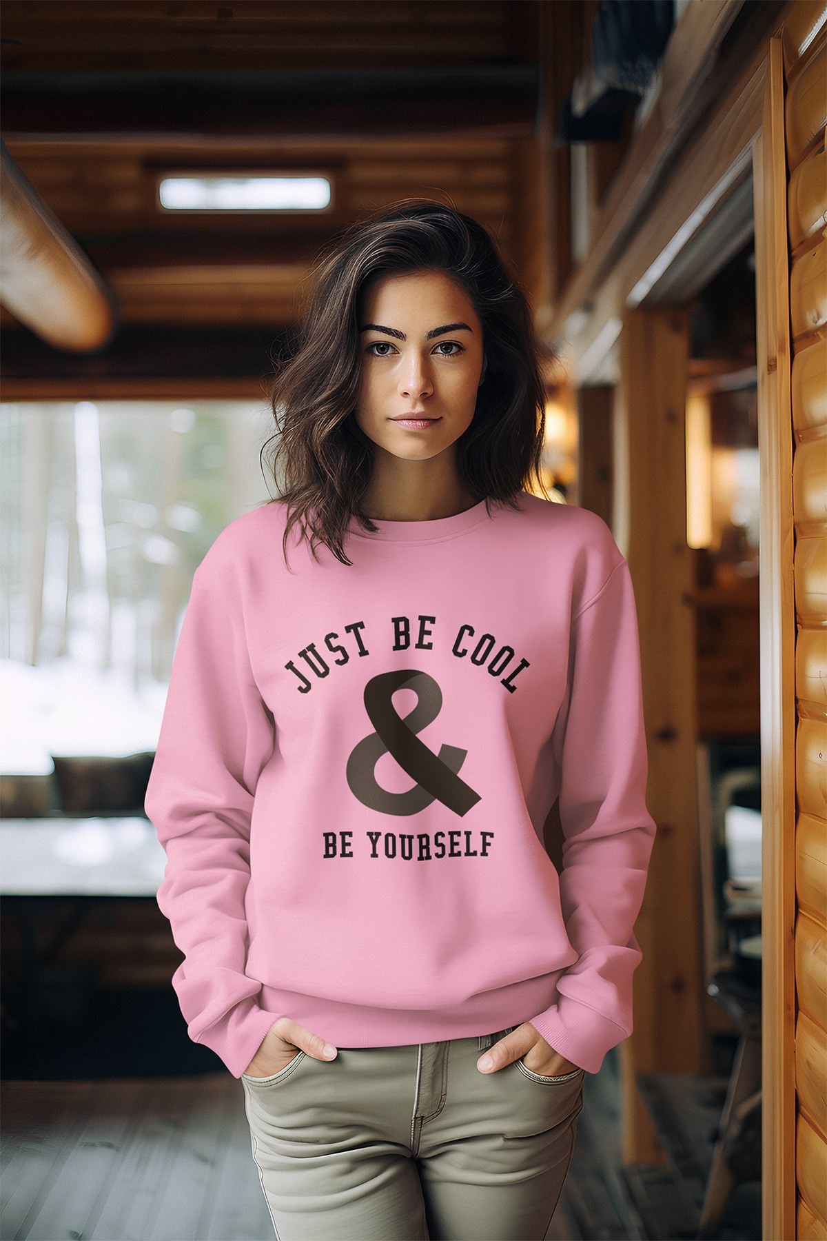 Just Be Cool Tarz Kadın Bisiklet Yaka Sweatshirt