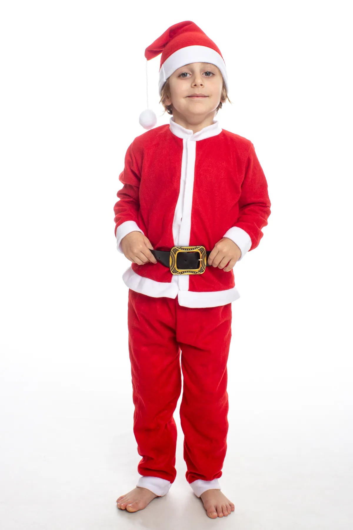 Erkek Çocuk Noel Kostümü Yılbaşı Kıyafeti Noelbaba