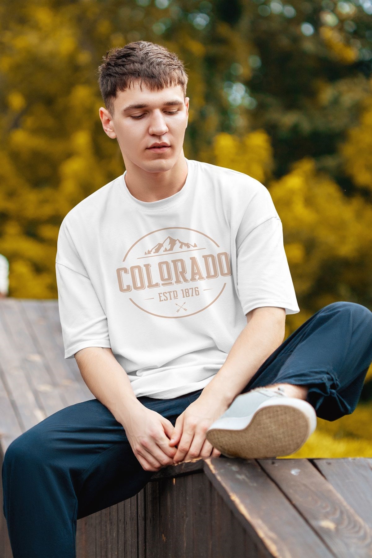 Colorado Yazılı Logo Baskılı Oversize Tişört