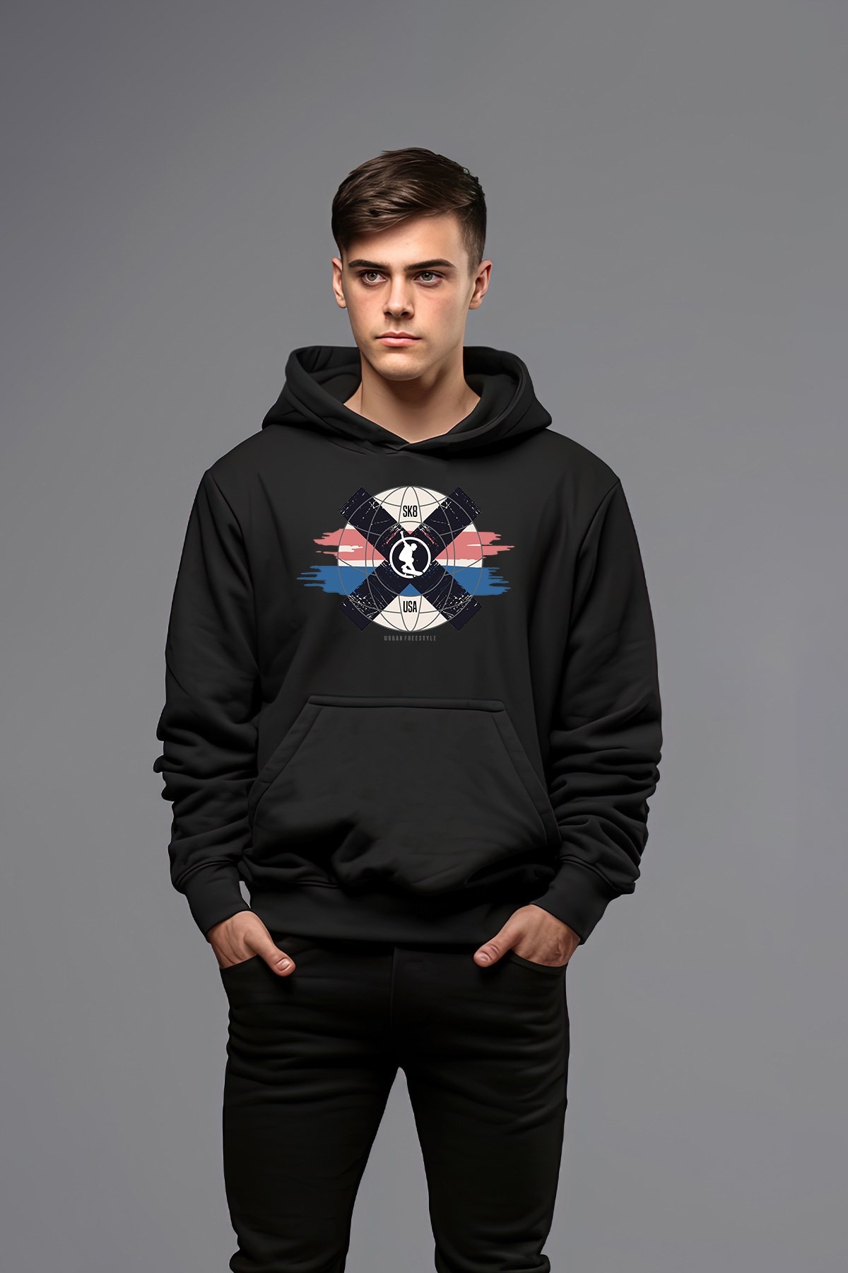 SK8 World Kapşonlu Erkek Sweatshirt