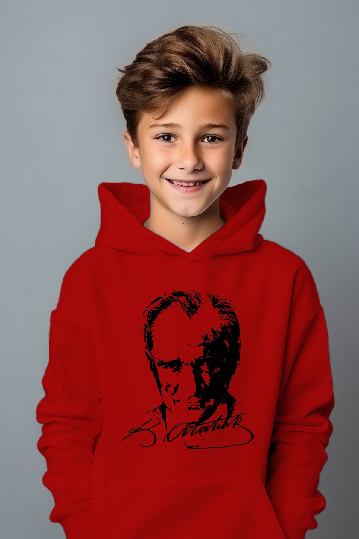 Erkek Çocuk Atatürk Baskılı Sweatshirt