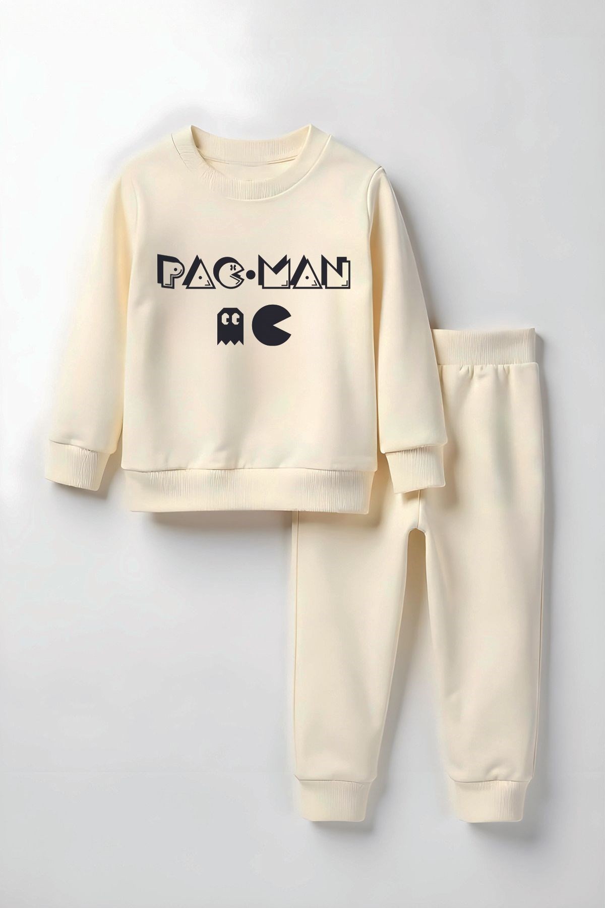 Unisex Pacman Baskılı Alt Üst Çocuk Takım 23403